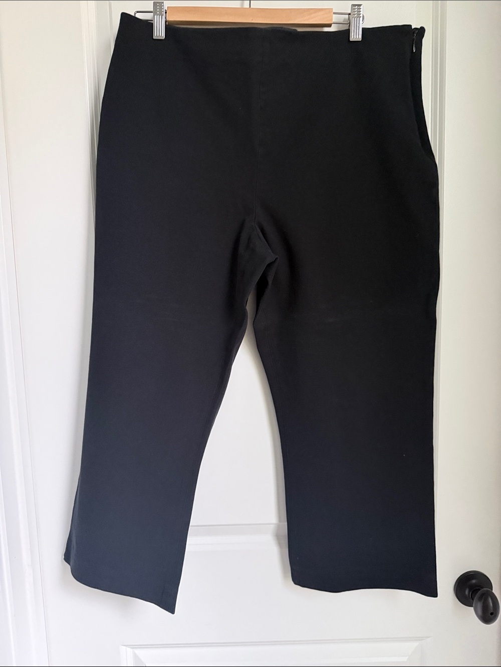 Sezane Black Cropped Straight-Leg Pants